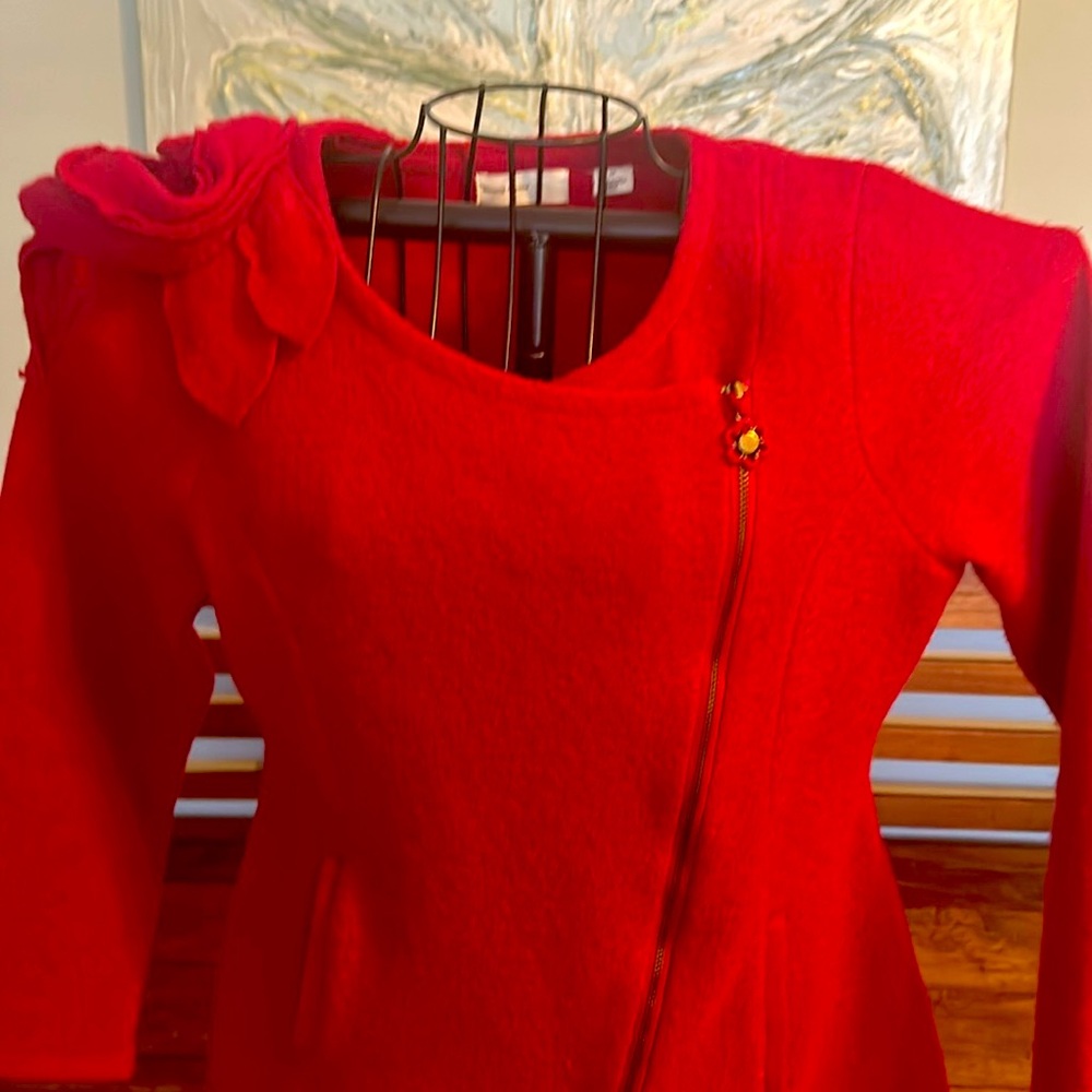 Assemetrical zip cardigan